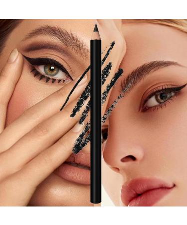 Yhsioaklo Eyeliner Pencil Sharpenable Makeup Eyeliner Pen Long Lasting Cosmetic Tools for Home School Outdoor Business Trip Black - Buy Online on GoSupps.com