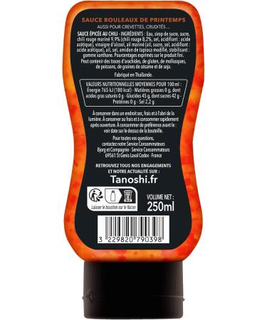 TANOSHI - Sauce For Spring Rolls and Nems - Sweet and Sour Sauce - Chili Flavor - 250ml - set of 2 (total 500ml) - Buy Online on GoSupps.com