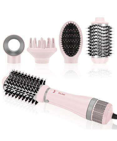 Hair Dryer Brush Set, IG INGLAM 4 in 1 Blowout Brush, Negative Ion Detachable Hair Dryer & Styler Volumizer Hot Air Hair Dryer Brush with 2 Styling Brush Heads, Pink - Buy Online on GoSupps.com