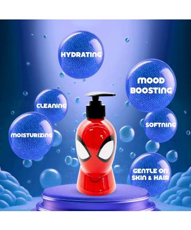 Spiderman Children Hair and Body Wash 2 in 1 Bubble Bath and Shampoo with Dispenser Suitable for All Hair Types and Dry Sensitive Skin and Scalp 300 ml - Buy Online on GoSupps.com