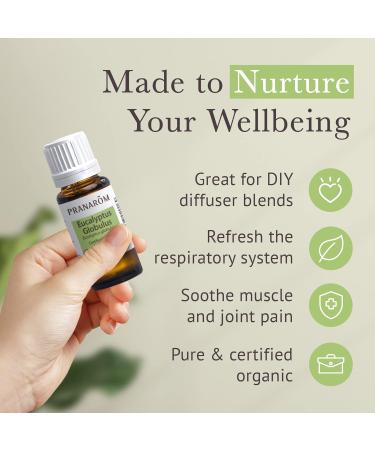 Pranarom USDA Certified Organic Eucalyptus Globulus Essential Oil (15ml) 100% Pure Undiluted Therapeutic Grade from Portugal for Aromatherapy Diffuser Topical Care Relaxation 0.5 Fl Oz (Pack of 1) - Buy Online on GoSupps.com