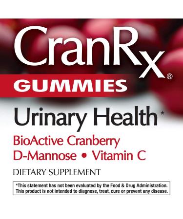 Nature's Way CranRx Gummy Urinary Health Supplement - 60 Gummies with Cranberry, D-Mannose, and Vitamin C - Buy Online on GoSupps.com