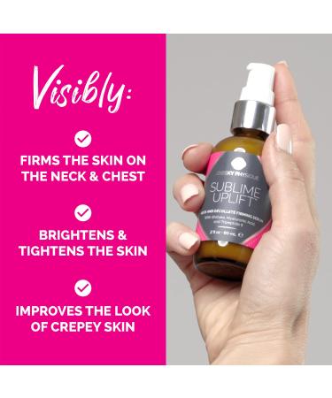 Sublime Uplift Neck Firming Serum - Anti-Aging Tightening Cream for Wrinkles & Crepey Skin on Neck Chest & D collet with Shiitake Extract Hyaluronic Acid & Peptides - Shop Internationally - Buy Online on GoSupps.com