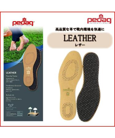 pedag Leather Insole with Sweat-Wicking Carbon Layer - Handmade in Germany - Tan - US M11 / EU 44 - Ideal for Pumps and Dress Shoes - Buy Online on GoSupps.com