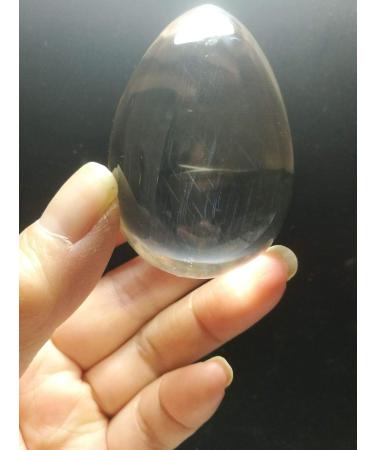 Natural Crystal Rough Rare Natural Clear Blue Rutiles Crystal Quartz Egg 2.28 Inch Spiritual Reiki yuebang - Buy Online on GoSupps.com