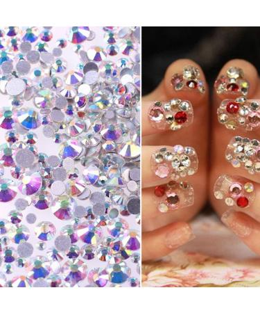 Milisten Nails Decoration AB Nail Art Rhinestones Glass Nail Crystal Flatback Beads Charms Gems Stones For Makeup Clothes Shoes Phone Shell Decor 2.4mm Nail Decoration - Buy Online on GoSupps.com