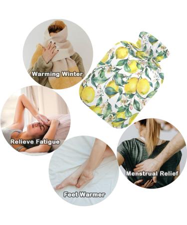 NAANLE Heat Bottle with Watercolor Flower Pattern | 1L Transparent Hot Water Bottle for Bed Hand & Foot Warmer | Pain Relief & Heat Therapy - Buy Online on GoSupps.com