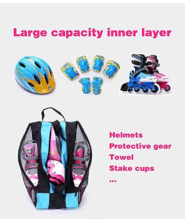 Breathable Roller Skate Bag | Adjustable Strap | Oxford Cloth | Blue | Unisex Adults & Kids - Buy Online on GoSupps.com