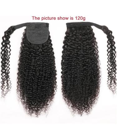 Ponytail Extension Human Hair Ponytail Extensions Kinky Curly Wrap Around Ponytail Natural Color Brazilian Remy Hair Clip In Curly Ponytail Hairpiece for Black Women Ponytail Hair Extension(Size:12inc 12inches 100g Kinky Straight - Buy Online on GoSupps.com