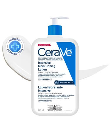 CeraVe Intensive Moisturizing Lotion with 5% Hydro-Urea & Shea Butter for Dry to Very Dry Skin Hydrates Itchy Skin due to Dryness. Fragrance-Free Developed with Dermatologist 473mL Intensive Lotion 473mL