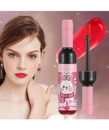 Wine Repsticle Lip Color | Matte Gloss Lips | Wine Liquid Lip Gloss Matte Finish Waterproof Beauty Makeup for Family Gatherings - Buy Online on GoSupps.com