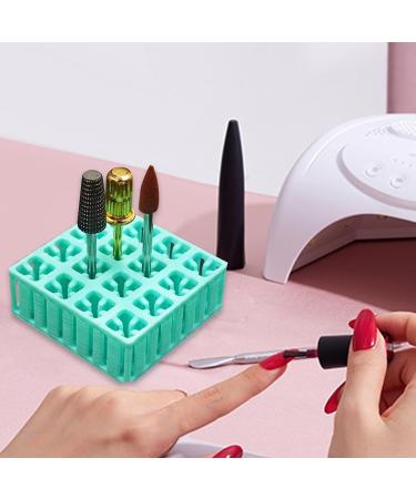 MagiDeal Nail Drill Bit Holder Nail Drill Bits Organizer Portable Sturdy Lightweight 16 Holes Display Stand for Nail Art Display Home - Buy Online on GoSupps.com