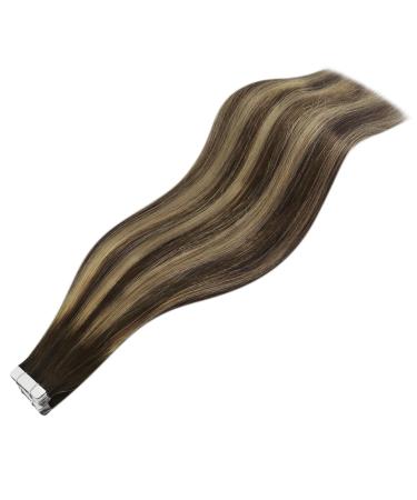 Youngsee Ombre Tape In Hair Extensions - Real Hair Dark Brown to Blond 50g 20pcs - Perfect for Balayage & Cancer Patients - Buy Online on GoSupps.com