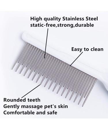 Pet Comb for Dogs & Cats - Long and Short Teeth, Removes Knots, Mats, Tangles - Home Grooming Kit - Buy Online on GoSupps.com