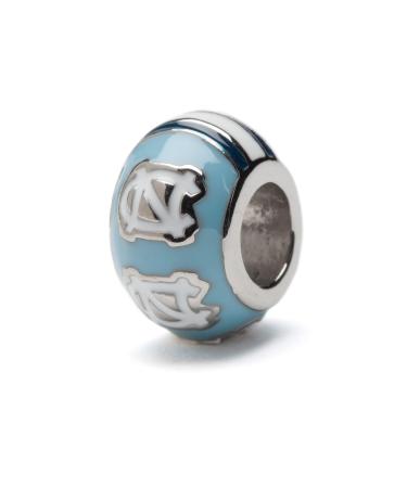 Stone Armory University of North Carolina bead for Women | blue and white North Carolina UNC Logo Bead Charm | University of North Carolina Tar Heels Jewelry | Perfect North Carolina Gift for Fans, Students, Alumni | Fits Most Charm Bracelet Brands