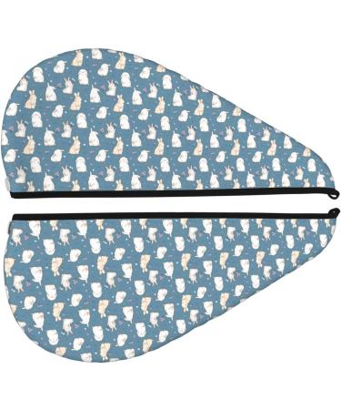 Hand Drawn Rabbit Microfiber Hair Towel | Soft Super Absorbent Quick Dry Wrap for Long Curly & Thick Hair - Perfect for Women - Buy Online on GoSupps.com
