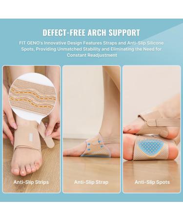 Foot Arch Support for Plantar Fasciitis Pain Relief | Comfortable Relief in Nude - International Shipping Available - Buy Online on GoSupps.com