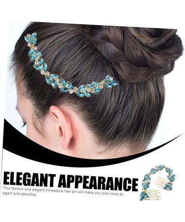 ABOOFAN Piece Rhinestone Chain Hair Comb Crystal Hair Clip Hair Comb Slide Clip Bridal Hair Pin Hair Clips Hair Side Comb Flower Girls Hair Pin Hair Fork Wedding Bridesmaid Headband Alloy Sky-blue 0.6X4.5X19CM - Buy Online on GoSupps.com