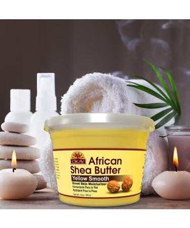 Okay Pure Naturals Yellow Shea Butter 13 oz - Premium African Skin Moisturizer - Buy Online on GoSupps.com