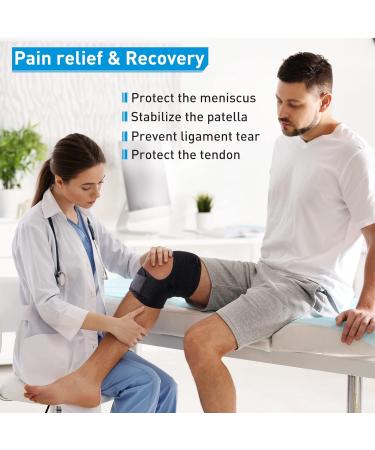 HUETIDE Patella Tendon Knee Strap - Adjustable Knee Brace for Men and Women - Pain Relief for Arthritis, Meniscus Tear, Joint Pain - Ideal for Running, Walking, Tennis - Size Medium - Buy Online on GoSupps.com
