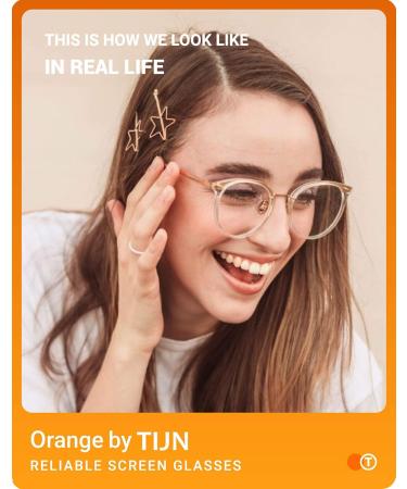 TIJN Blue Light Blocking Glasses | Anti Eye Strain Eyewear for Women & Men | Round Metal Frame | Clear Lens - Shop Now - Buy Online on GoSupps.com