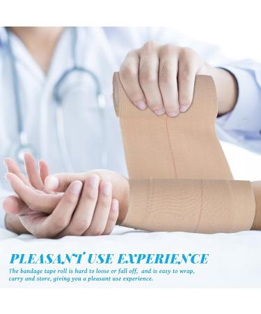 Adhesive Elastic Tape Wrap Bandage for Sports Injuries - Beige, 4 Rolls - 4x5 Yard - Buy Online on GoSupps.com