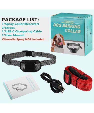 Supernight Citronella Anti Barking Spray Collar - Safe & Humane Dog Training Device with Rechargeable Feature and Adjustable Straps - Buy Online on GoSupps.com