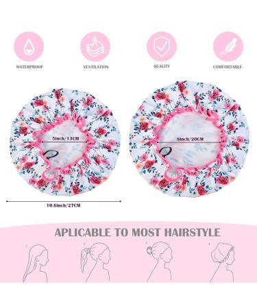 Extra Large Reusable Waterproof Shower Cap for Women - Adjustable & Washable XL Hair Cap - Keep Long Hair Dry with Oversized Shower Hat - Buy Online on GoSupps.com