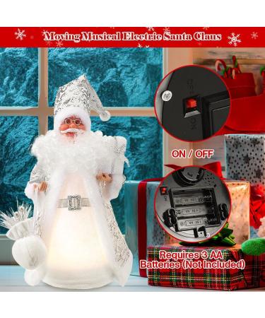 Xakay Electric Musical Santa Claus 18 - Walking, Singing Christmas Toy with Lights and Music - Xmas Decorations and Funny Gift for Kids - Silver - Buy Online on GoSupps.com