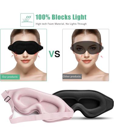 2 Pack 3D Contoured Eye Mask + 2 Pack Warm Compress for Eyes - Relaxation & Relief Set - Buy Online on GoSupps.com