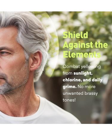 Just Nutritive Men's Gray Hair Shampoo | Sulfate-Free Brassy Tone Remover | Natural Gray Hair Treatment | 8 oz - Buy Online on GoSupps.com