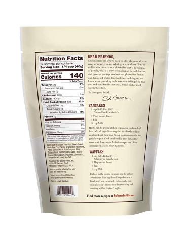 Bob's Red Mill Gluten Free Pancake Mix 24oz (Pack of 2) - 3lb Total - Non-GMO & Kosher - Breakfast Pancake Mix for Celiac Friendly Diet - Buy Online on GoSupps.com