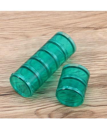 SUPVOX Portable 7 Day Stackable Pill Case Tower - Travel Pill Box (Green) | International Shipping Available - Buy Online on GoSupps.com