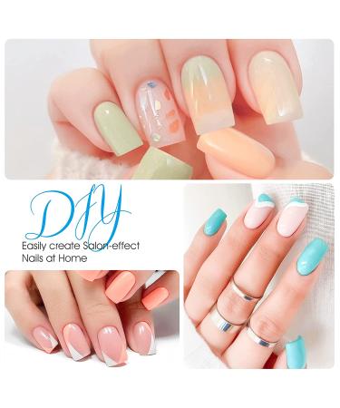 Gelike EC Nail Tips & Glue Kit - 240Pcs Almond & Square Tips, DIY Fast Nail Extension with UV LED Lamp - Buy Online on GoSupps.com