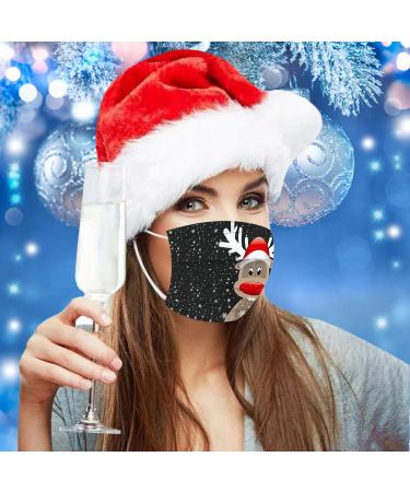 20PCS Christmas Disposable Face_Masks for Women-3 Layer_Masks Breathable Disposable_Masks Non-Woven with Elastic Earloops Nose Wire Red Christmas Design Disposable Face_Masks for Adults Women Men - Buy Online on GoSupps.com