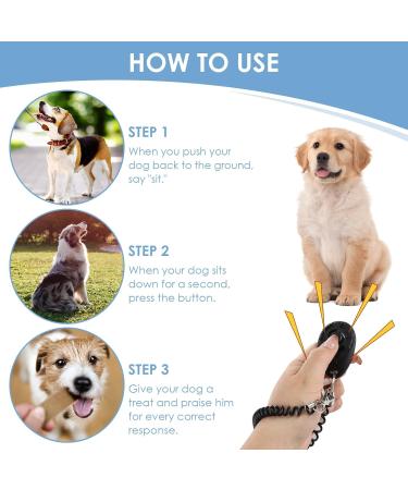 ISOI Clickers for Dog Training 2 Pcs Dog Clickers for Training Clicker Training for Cats Puppy Training Strengthen Positive Behavior Comfortable Grip Bracelet Design Portable (Black & Blue) - Buy Online on GoSupps.com