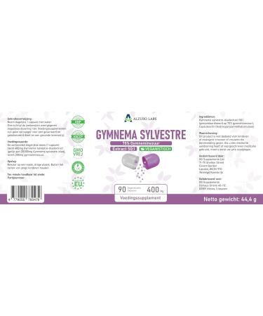 Gymnema Sylvestre 20 000mg | Extrait 50:1 (400mg) (75% Acide Gymn mique) | 90 G lules V ganes | Haute Concentration | quilibre Naturel de la Glyc mie | Certifi GMP - Buy Online on GoSupps.com