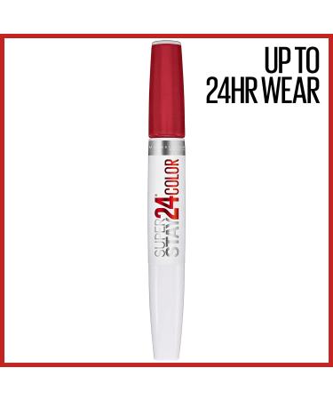 Maybelline Super Stay 24 Liquid Lipstick Eternal Cherry Red | Long Lasting Formula with Moisturizing Balm | Highly Pigmented Color | 1 Count - Buy Online on GoSupps.com