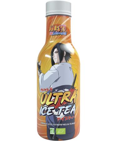 Ultra Ice Tea Bio iced tea-vegan black tea drink with the Naruto character Sasuke-refreshing melon taste-1 x 500 ml disposable