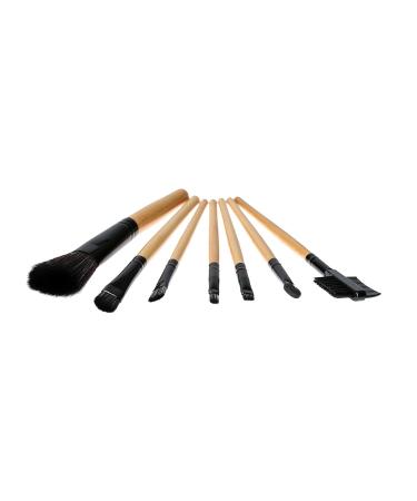 Professional Make-Up Brush Set | 7 High-Quality Brushes with Natural Wood Handles & Synthetic Hair | Ideal Travel Bag Included | Perfect for Every Make-Up Look - Buy Online on GoSupps.com