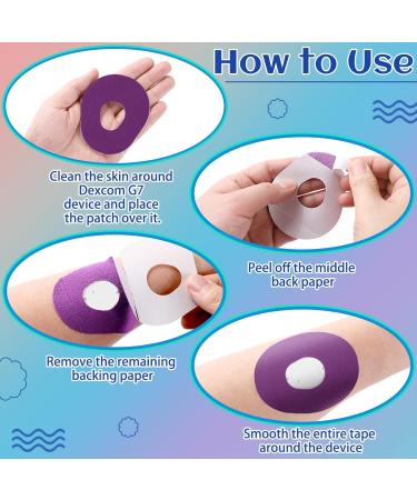 TrelaCo 48 Pack Adhesive Patches - Compatible with G7 CGM Sensor Sweatproof Latex-Free Breathable Bandages in Vibrant Colors - Buy Online on GoSupps.com