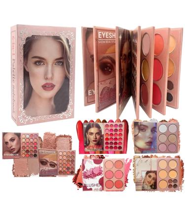Palette De Maquillage Pour Femmes | Multifonctionnel 6 Couches Portatif - Palette De Maquillage Visage Blush Contour - Pour D butante Copine Voyage F te Rendez-vous Mariage il Joues No l