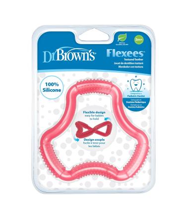 Buy Dr. Brown's Flexees Teether in Pink - Safe & Soothing for Babies | International Shipping Available - Buy Online on GoSupps.com