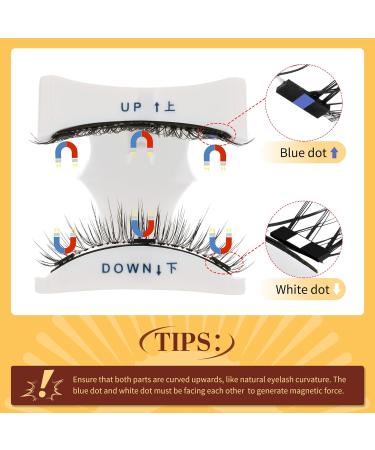 QUEWEL Magnetic Eyelashes - 2 Pairs Reusable Natural Look Lashes with Applicator | No Glue Needed Magnetic Lashes Kit for Easy Wear & Removal - Buy Online on GoSupps.com