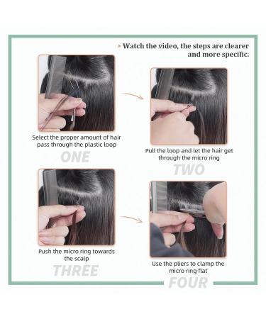 Silk-Co Microring Extensions - 100 Strands 0.5g Real Human Hair 60cm Raven Black Soft & Smooth 7A Quality - Buy Online on GoSupps.com