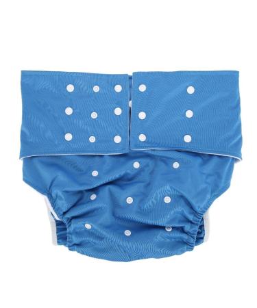 Adult Pocket Nappy Adjustable Washable Waterproof Breathable Washable Adult Diaper for Pregnant Woman for People with Limited Mobility(Dark Blue)