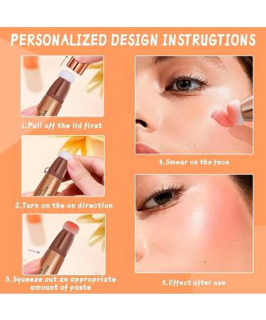 3pcs Liquid Contour Beauty Wand Set - Highlighter & Blush Stick with Cushion Applicator - Buy Online on GoSupps.com