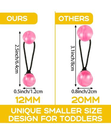 36 Pcs Colorful Twinbead Bubble Hair Ties for Girls - 80s 90s Hair Accessories (Pink Red White, 12mm) - Kids Toddler Children - Buy Online on GoSupps.com