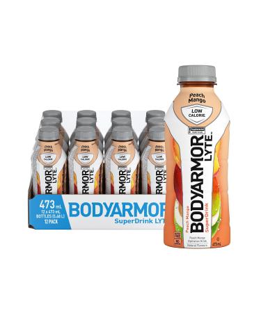 BODYARMOR Lyte Peach Mango 473mL Bottles Pack of 12