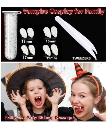 Go Ho Halloween Vampire Fangs & Black Lipstick Kit - 4 Sizes Cosplay Props | Perfect Accessories for Halloween Party Decorations - Buy Online on GoSupps.com